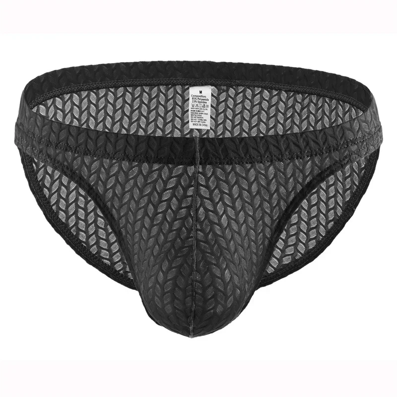 5PCS Men Briefs Sexy Underwear Nylon Solid Soft Lace Breathable Summer Bikini Jockstrap Low Rise Pants Trunks Underpants