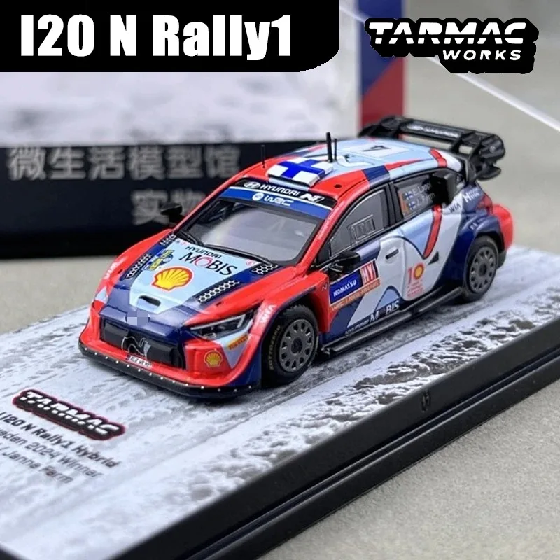 Tarmac Works 1:64 I20 N Rally1 Alloy Motor Vehicle Toy Die-casting Metal Model Collection Boy Christmas Gift