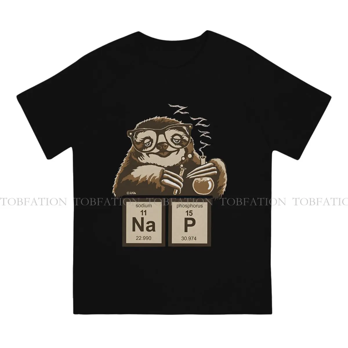 Chemistry Sloth Discovered Nap Graphic TShirt Chemistry Printing Streetwear Leisure T Shirt Male Short Sleeve 100% Cotton Gift