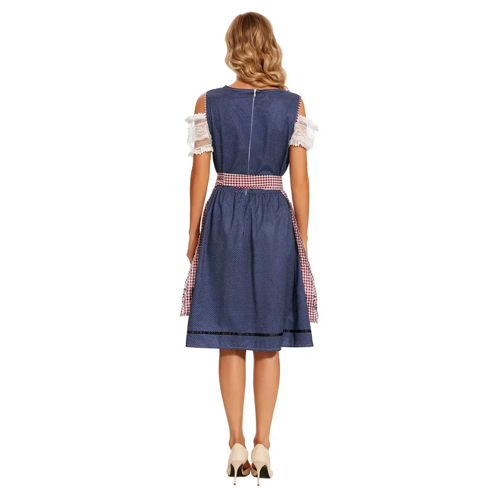 البافارية الوطنية منقوشة البيرة زي الحانة بغي نادلة الزي Dirndl مهرجان أكتوبر زي البيرة تأثيري اللباس