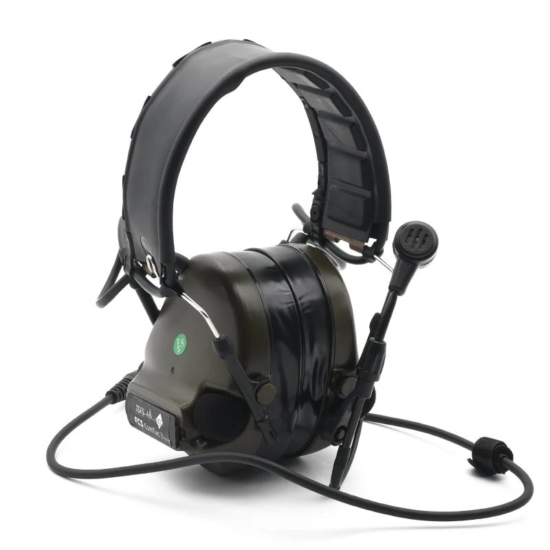 New Version FCS-Tactical Comtac III 3 Headset Noise Reduction Headphone Earmuffs Shooting Protector for Walkie-Talkie PTT Radio