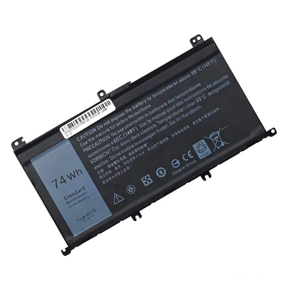 `357F9 Laptop Battery 11.4V 74Wh For Dell Inspiron 15 7557 7559 7566 7567 5576 5577 INS15PD Replace 71JF4 0GFJ6 P65F P57F`