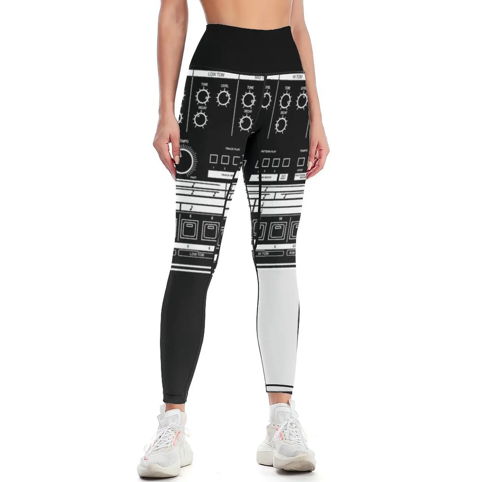 TR 909 Dark Background Leggings Fitness's gym clothes push up legging Womens Leggings