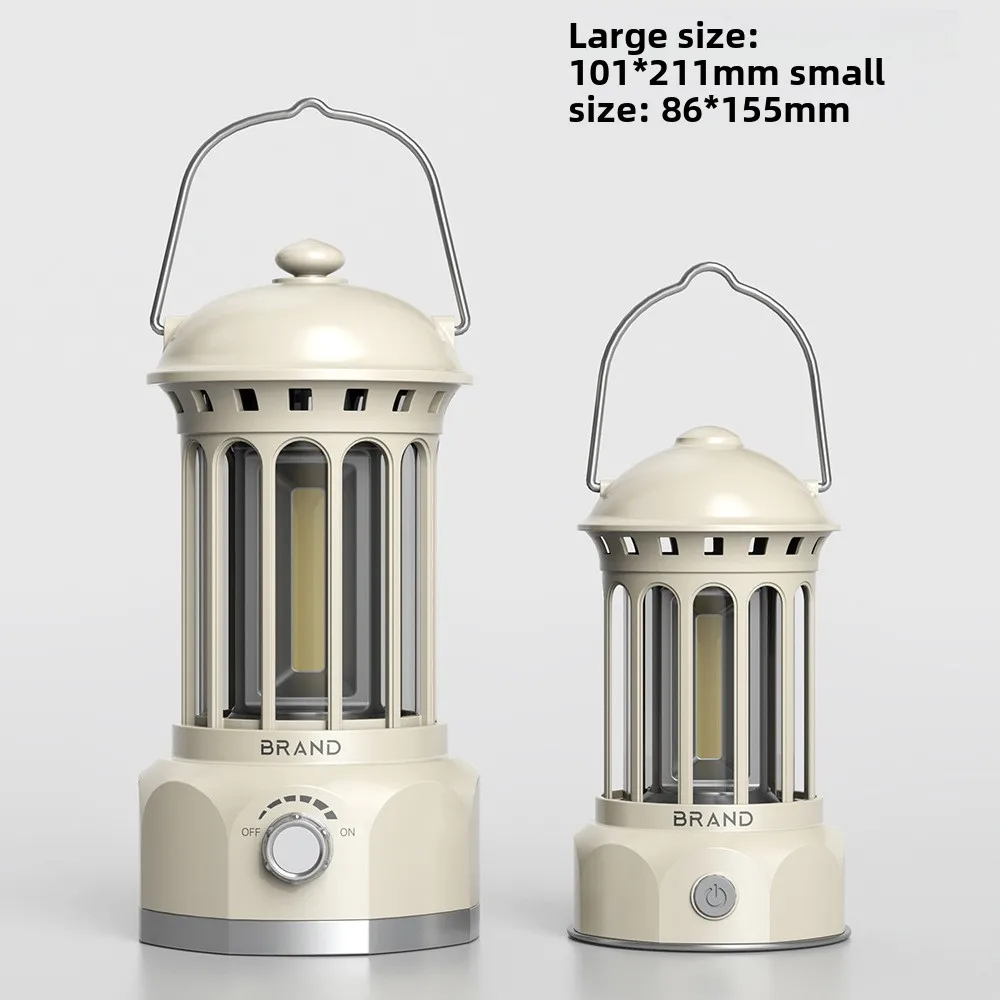 ضوء ليلي خارجي على شكل عمود روماني، فانوس تخييم محمول للنقل، سهل الحمل، إضاءة فناء الدراسة