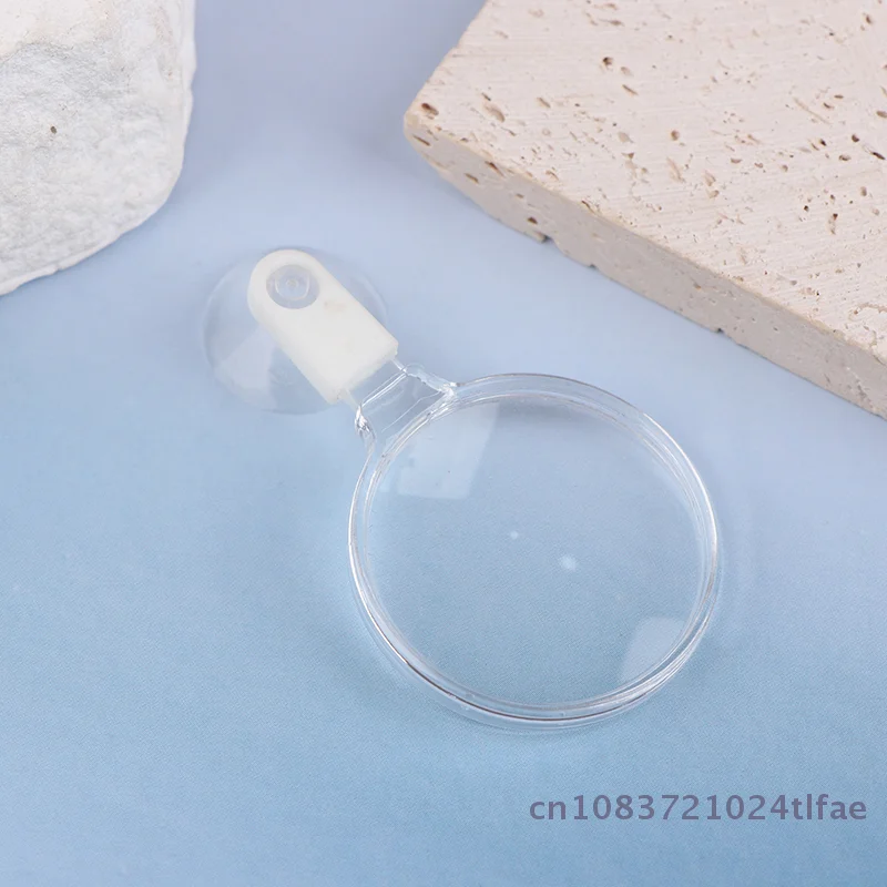 Lupa do akwarium z akrylową przyssawką, okular do obserwacji akwarium, szkło powiększające, sprzęt do akwarium dla małych zwierząt i roślin