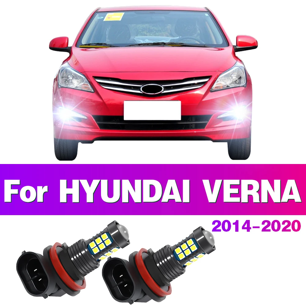 2X LED Car Fog Light Auto Lamp Bulbs For HYUNDAI VERNA 2014 2015 2016 2017 2018 2019 2020 Accessory