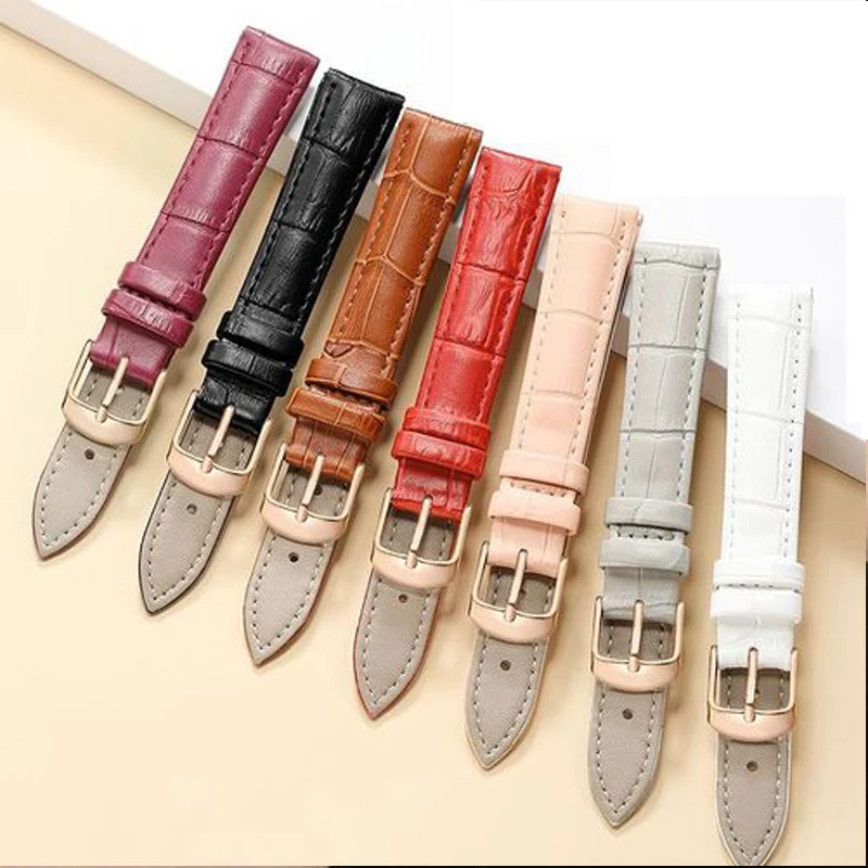 *animal skin* Genuine leather Watch strap 10  12 14 16 18 20 22 mm Bamboo grain crocodile print Watchband forTraditional watch