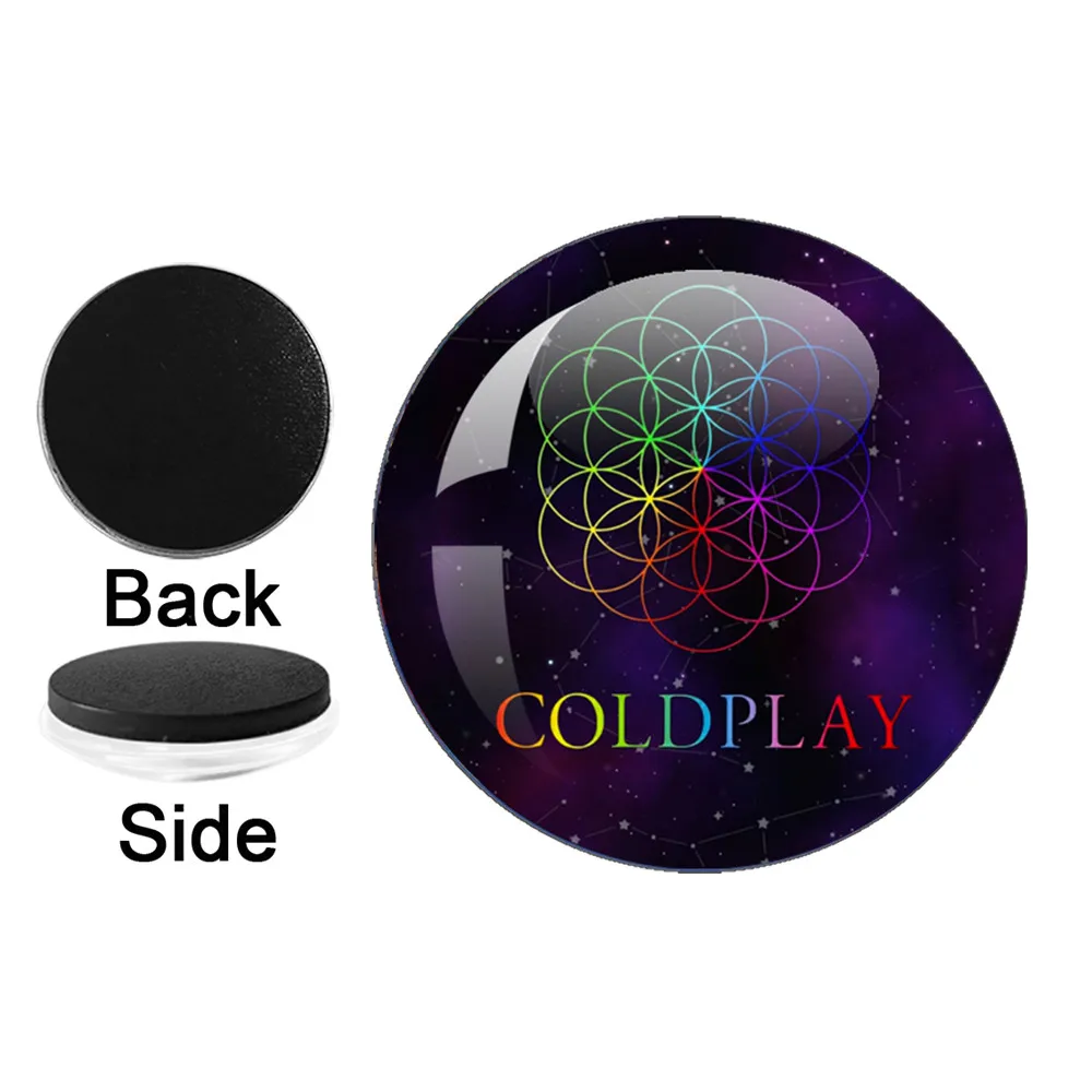 Music Of The Spheres Rock Coldplay Band Hot Music Fridge Glass Magnetic Refrigerator Decoration Stickers Note Holder Home Decor