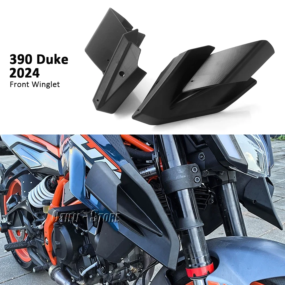 New Motorcycle Accessories Black Spoiler Wing Aerodynamic Winglet Kit For 390 Duke 390Duke 390 DUKE 2024