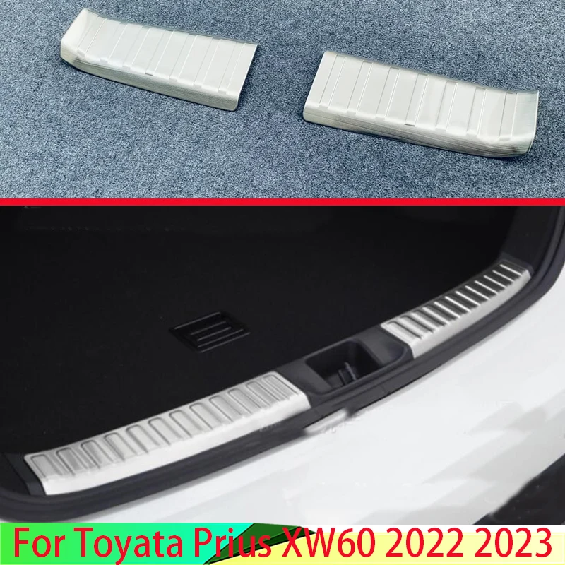 For Toyata Prius XW60 2022 2023 Car Accessories Stainless Steel Rear Trunk Scuff Plate Door Sill Cover Molding Garnish