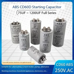 1PCS CD60 starting capacitor ABS-75MFD/100UF/150/200/300/400/600~1200UF 250V