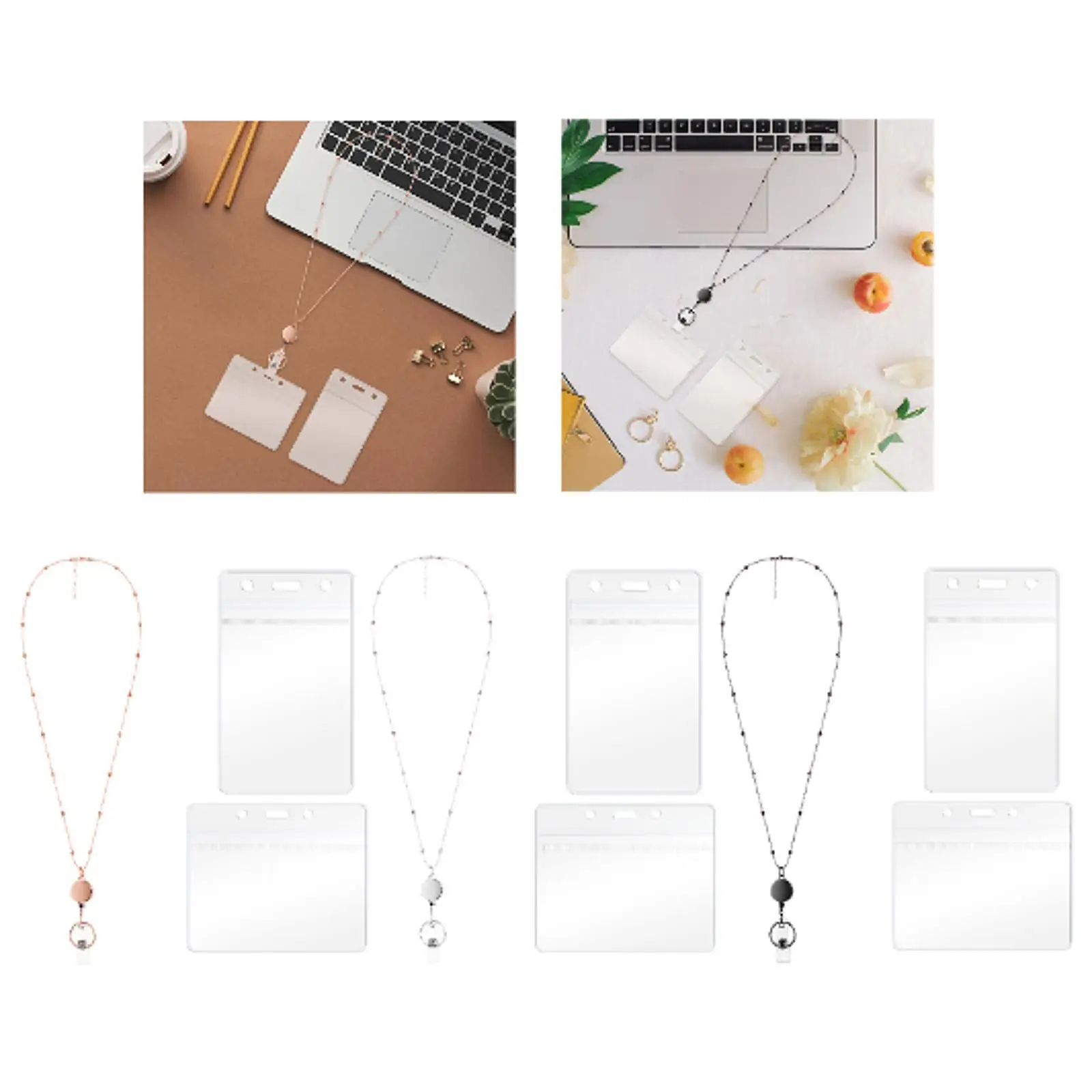 

Выдвижной ремешок для бейджа, легкий держатель для бейджа, ожерелье, ремешок из бисера для учителей, офисных работников, медсестер, женщин и мужчин