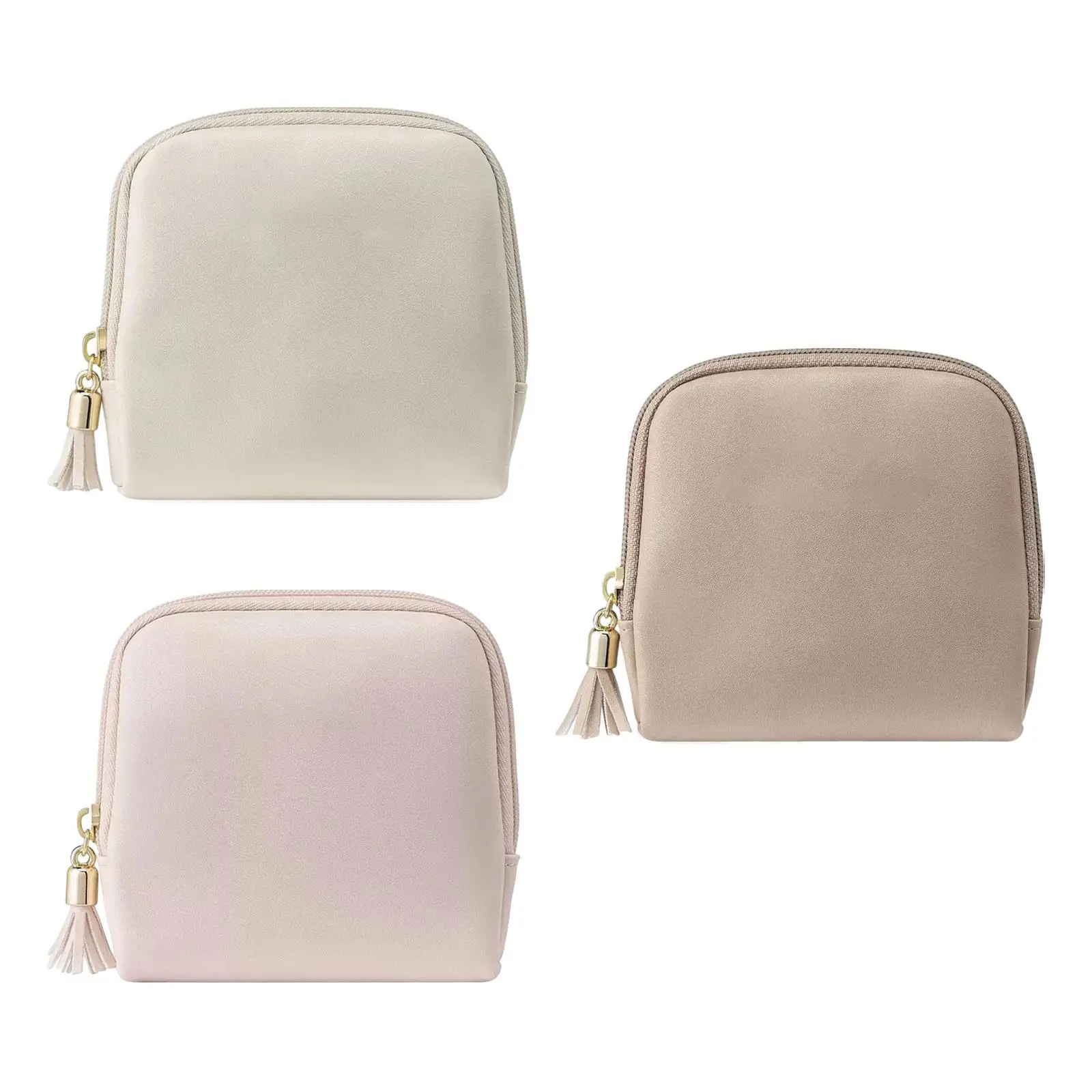 حافظة مجوهرات صغيرة للسفر بسحاب للإغلاق وبطانة ناعمة ومجوهرات محمولة متعددة الاستخدامات