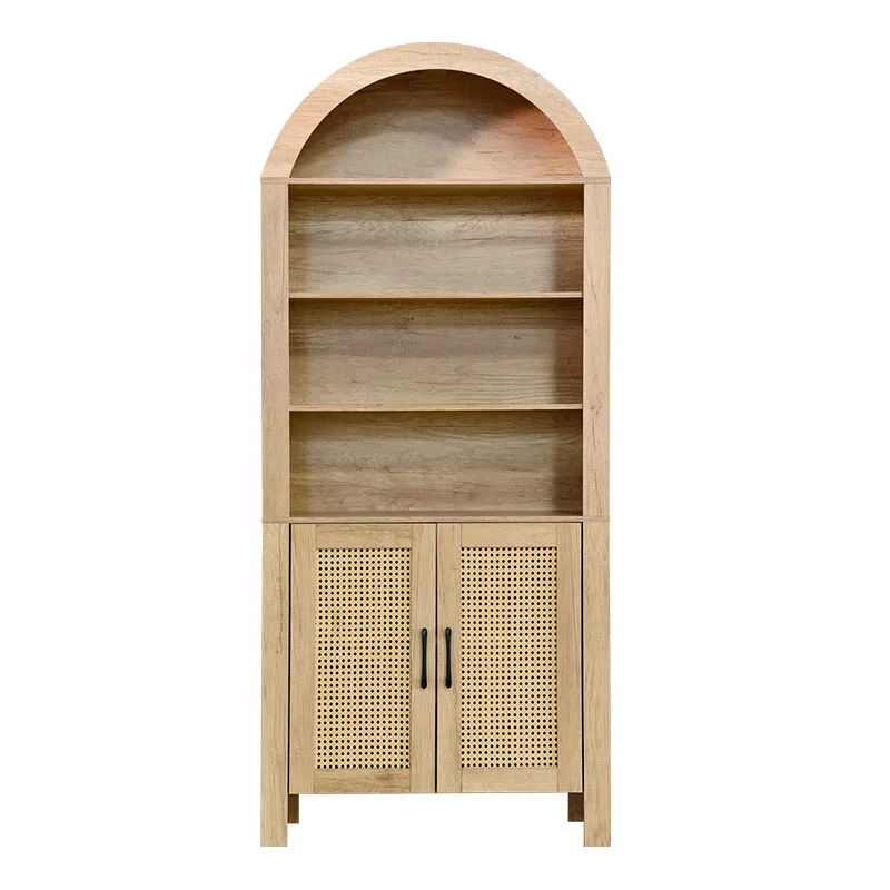 

Commercial household bookcase decorative shelf retro ornament storage side cabinet