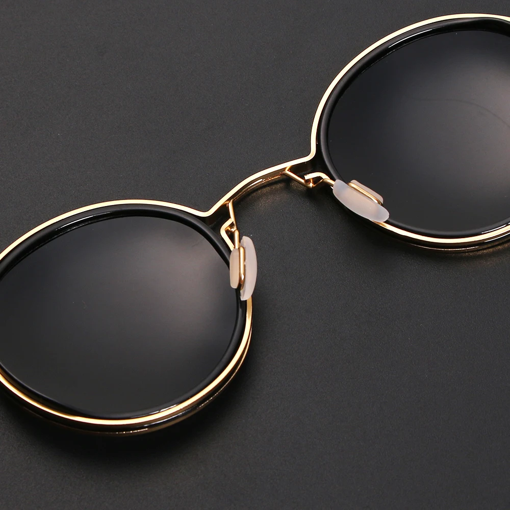 KLASSNUM Men Polarized Sunglases Luxury Design Metal Round Frame Sun Glasses Women Retro UV400 Shades Classic Eyewear 2024 New
