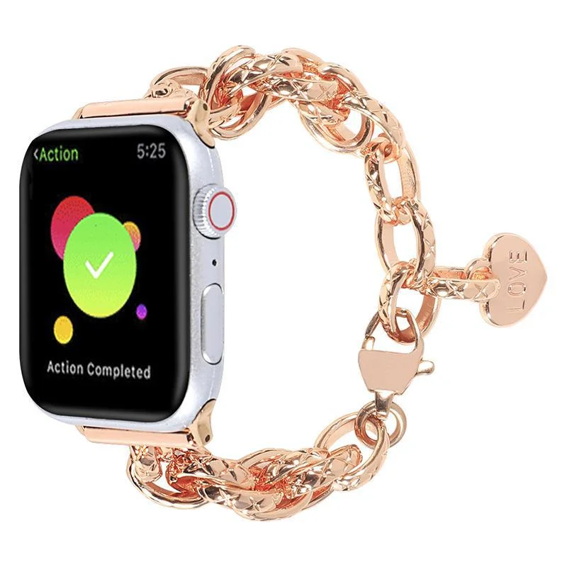 Luxury Metal Strap for Apple Watch Ultra Band 45mm 46 49 38 41 44 42 40mm Skeleton Bracelet iWatch Series 12 11 10 9 8 7 6 5 4