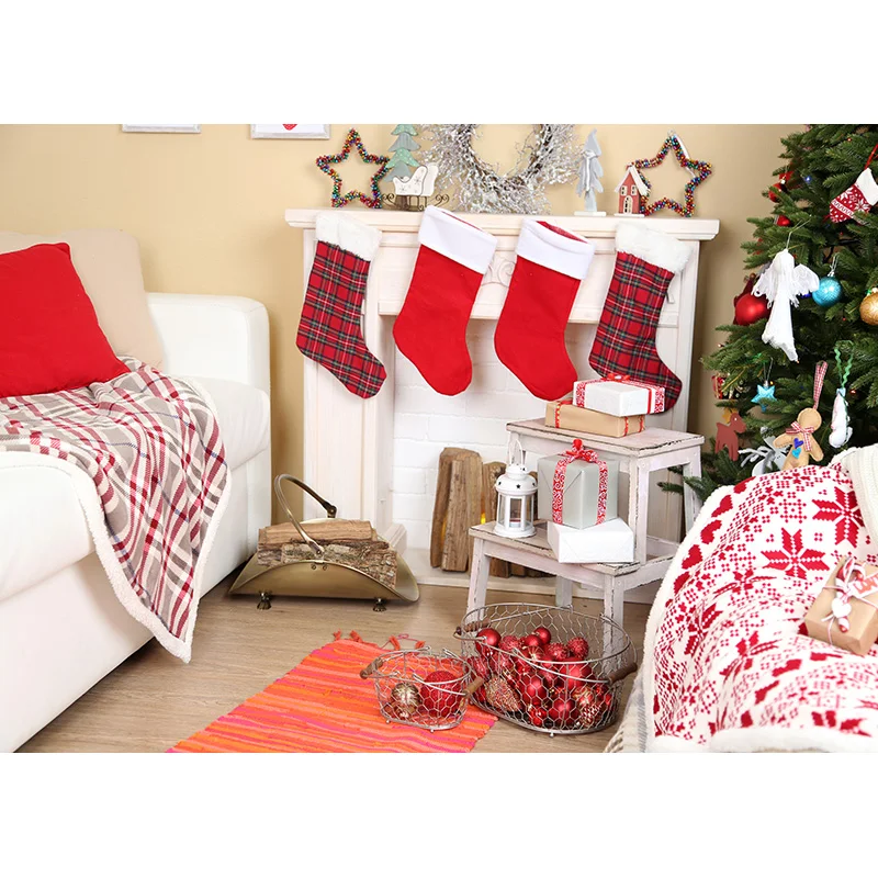 SHUOZHIKE Navidad interior tema fotografía fondo árbol de Navidad retrato telones de fondo para accesorios de estudio fotográfico DYH-01