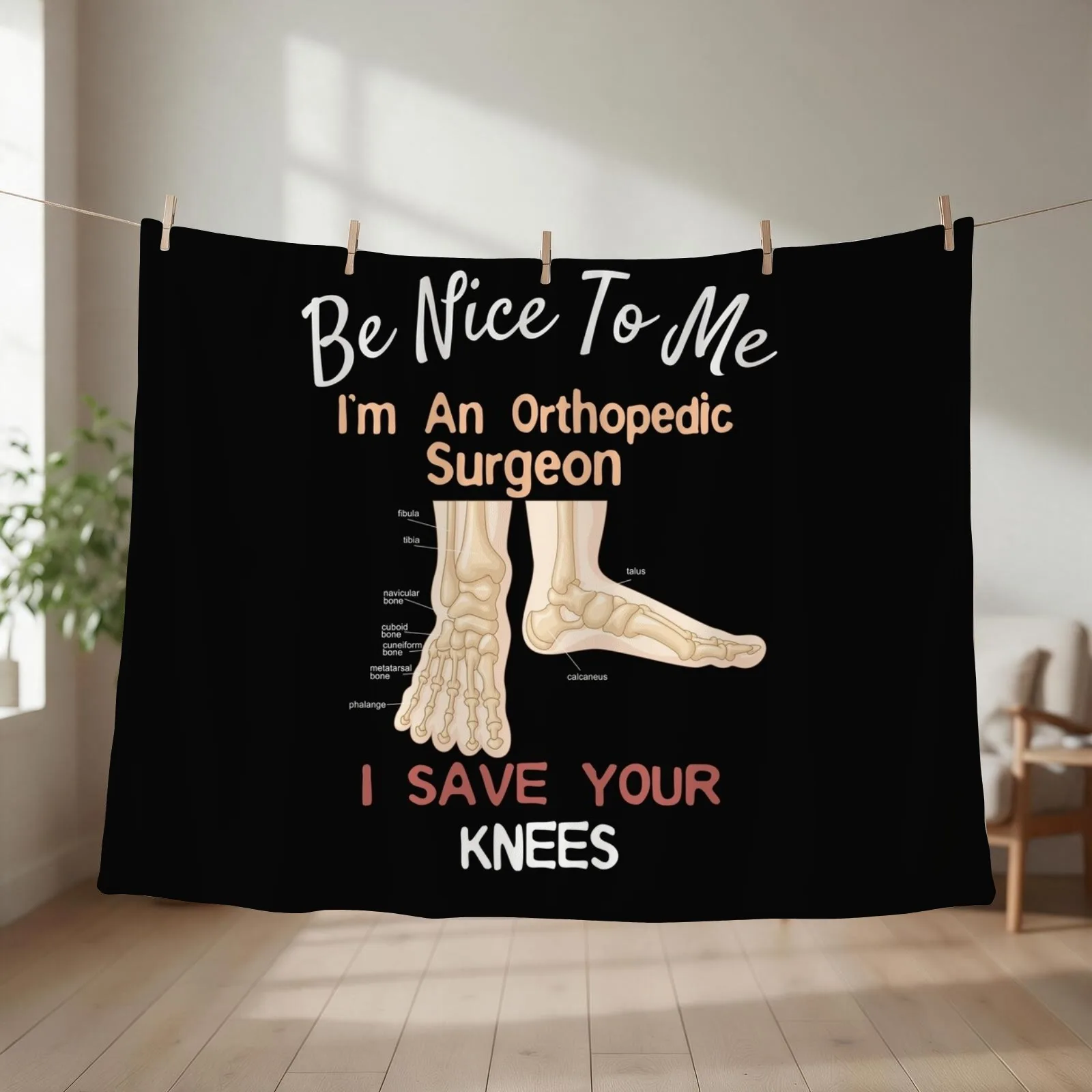 Funny Orthopedic Surgeon design Save Your Feet Throw Blanket Summer Beddings Softest Luxury Heavy Blankets