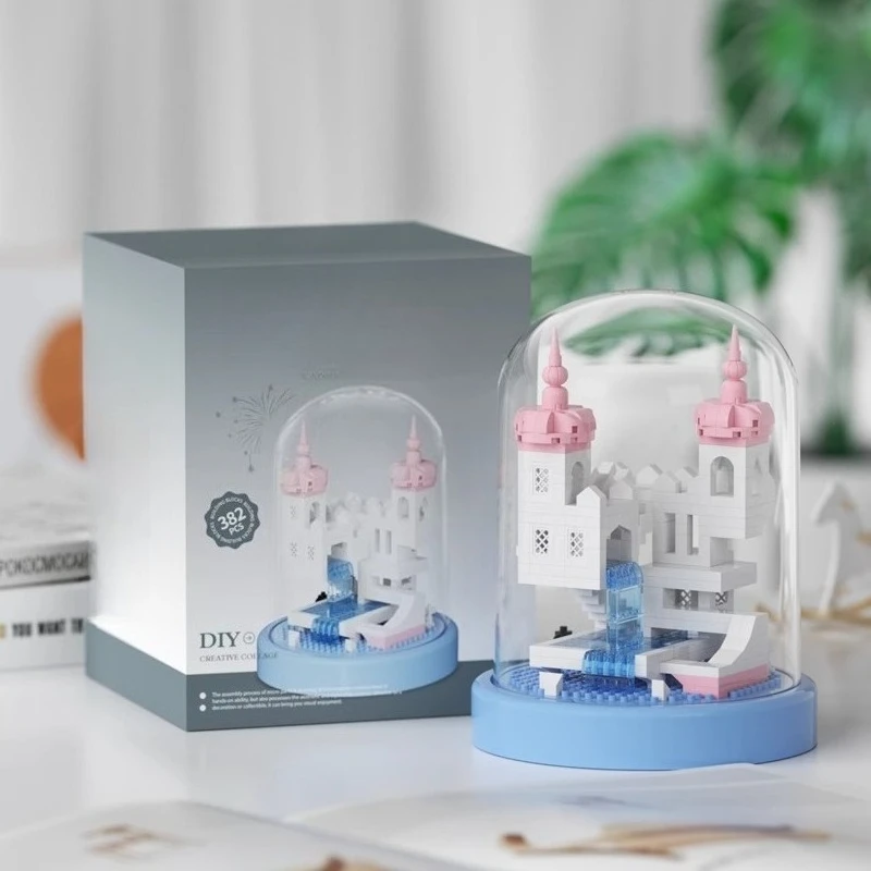 ตัวต่อ SEMBO วัลเล่ย์ คาสเซิล อาคารคู่ พระราชวังน้ำ ของเล่นประกอบเองสุดสร้างสรรค์ ของตกแต่งโต๊ะทำงาน ของขวัญ