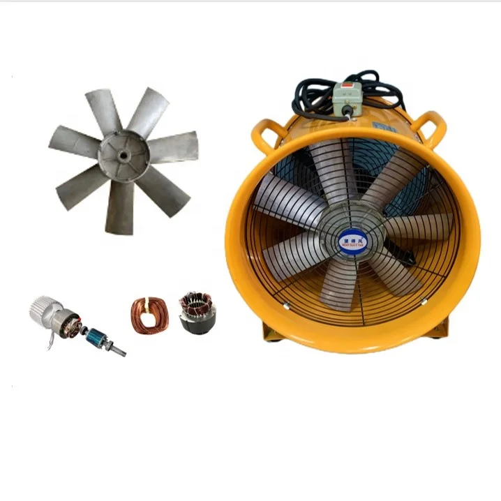 10 Inch Underground Mine Ventilation Blower Manufacturer Large Capacity Ventilating Fan High Speed Axial Blower Fan Duct Fan AC