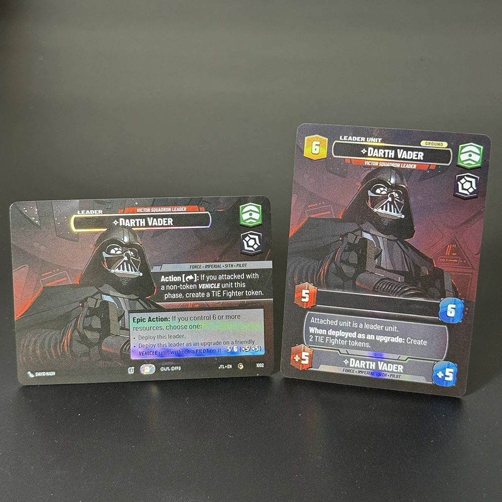 SWUDB Jump to Lightspeed (JTL) Tarjetas proxy de lámina de juego lateral Darth Vader Boba Fett Almirante Piett Grand Admiral Thrawn Poe Dameron
