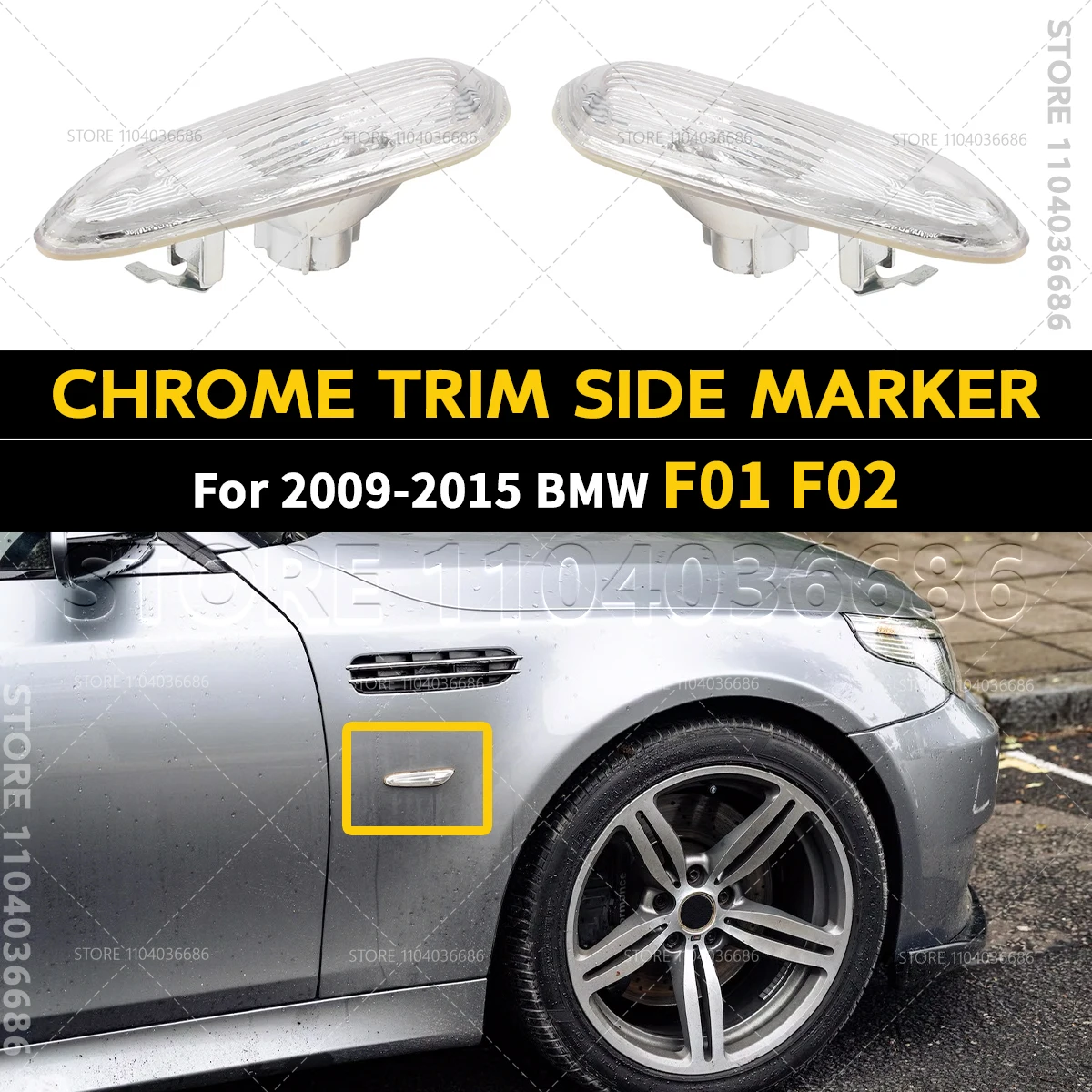 Для BMW 525i 528i 350i 535i 545i 550i M5 (E60 E61) 2004-2010 гг. Боковой габаритный фонарь указателя поворота 63137165741 63137165742