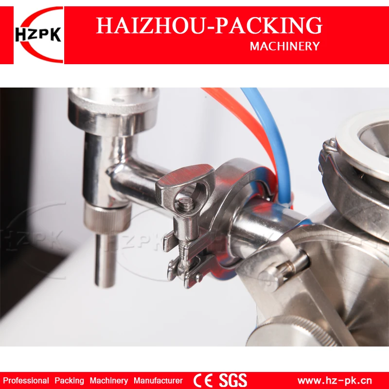 HZPK Semi-Automatic Horizontal Single Nozzle Paste Cream Honey Filling Machine All Connect Food Grade Stainless Steel 300-2500ml