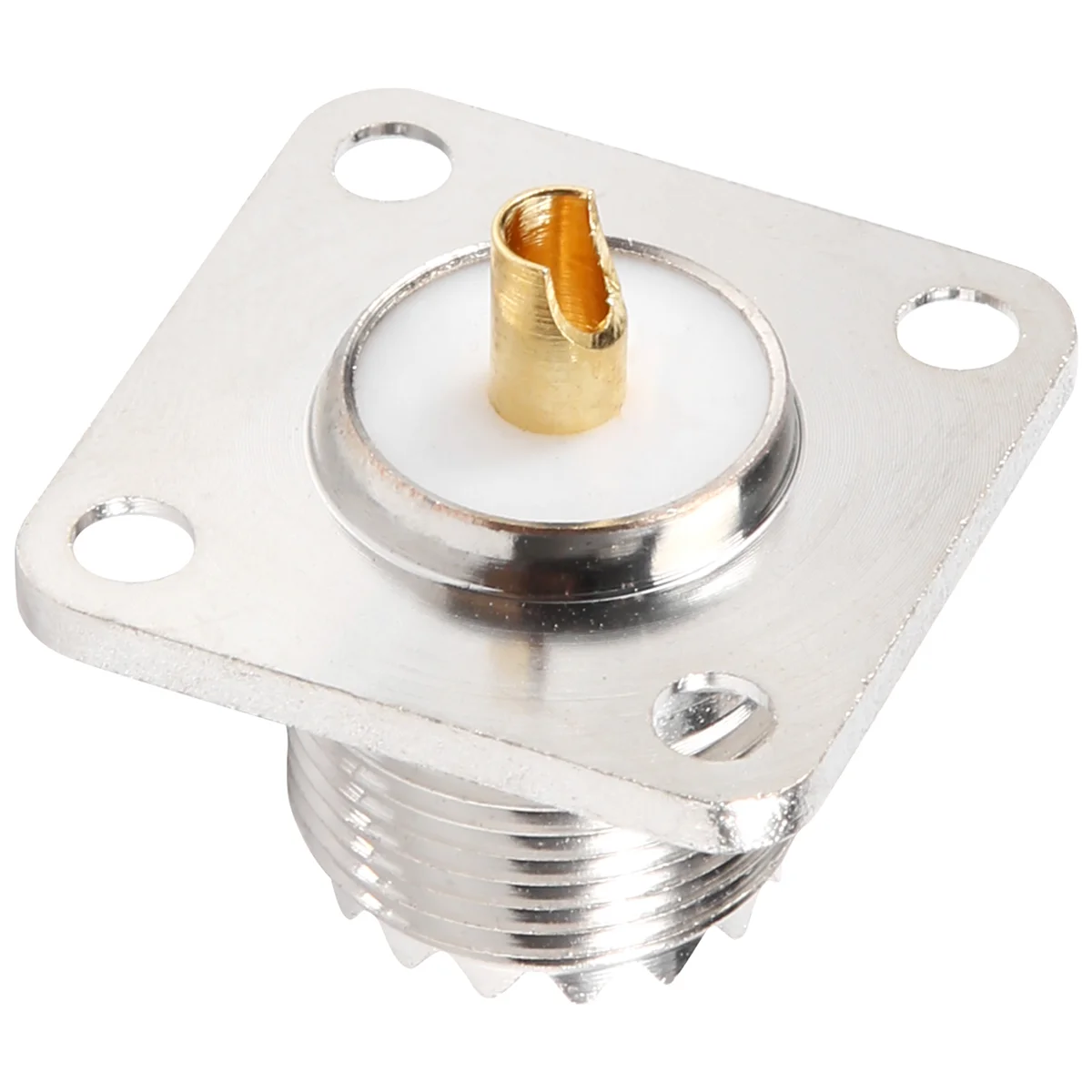 Connettore coassiale a tazza di saldatura a forma quadrata con jack femmina UHF SO-239 per radioamatori