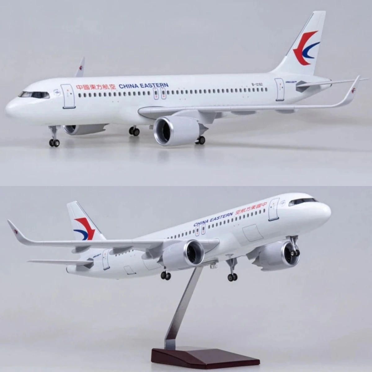 1/80 Scale 47cm 320 Aircraft A320 NEO A320 Eastern Air Airlines Light Model with Landing Gear and Lights Resin Die-cast Aircraft