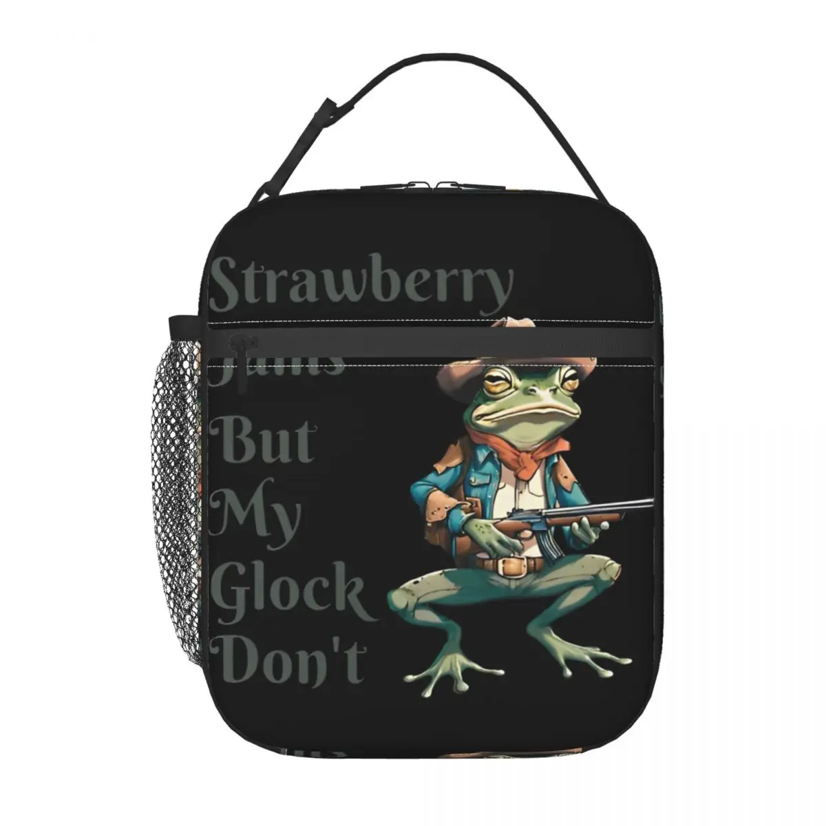 

Strawberry Jams But My Glock Don't Tshirt Insulated Lunch Bags Storage Food Box Portable Cooler Thermal Lunch Boxes For Work