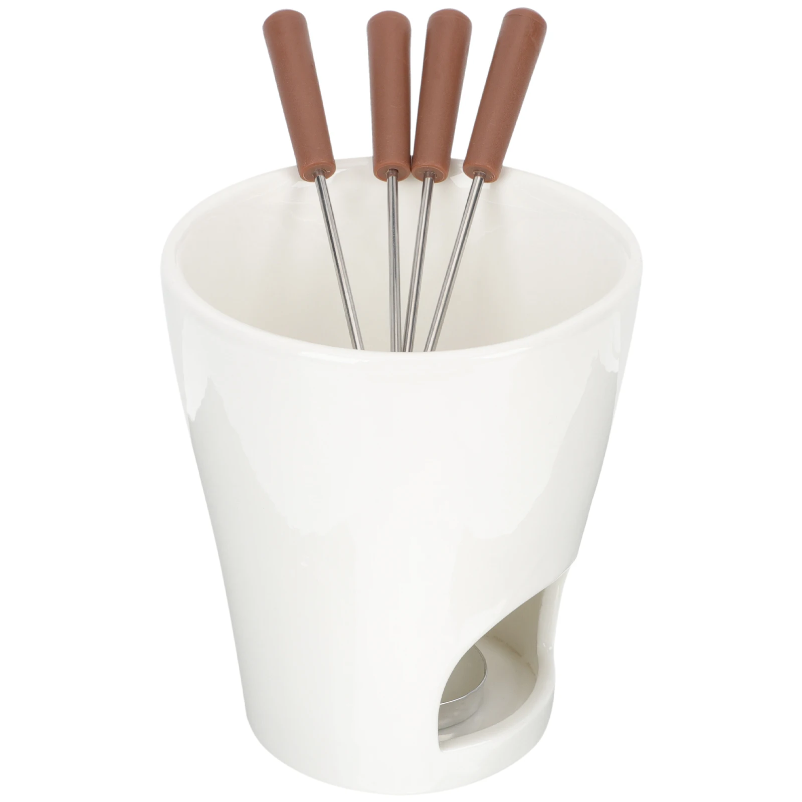 

Chocolate Melting Furnace Ceramic Pot Fondue Cheese Ice Cream Butter Warmer Heater Easy Clean Portable Storage Kitchen Bar