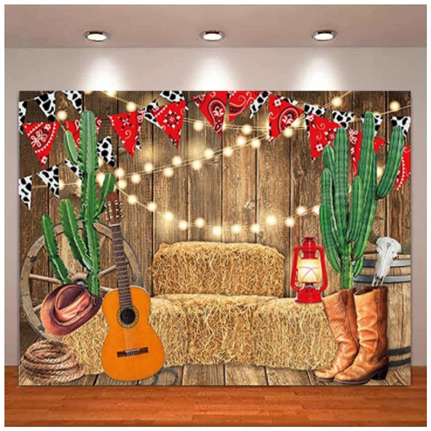 

Western Photography Backdrop Cowboy Wild West Birthday Boys Baby Shower Party Supplies Rustic Vintage Wood Barn Background