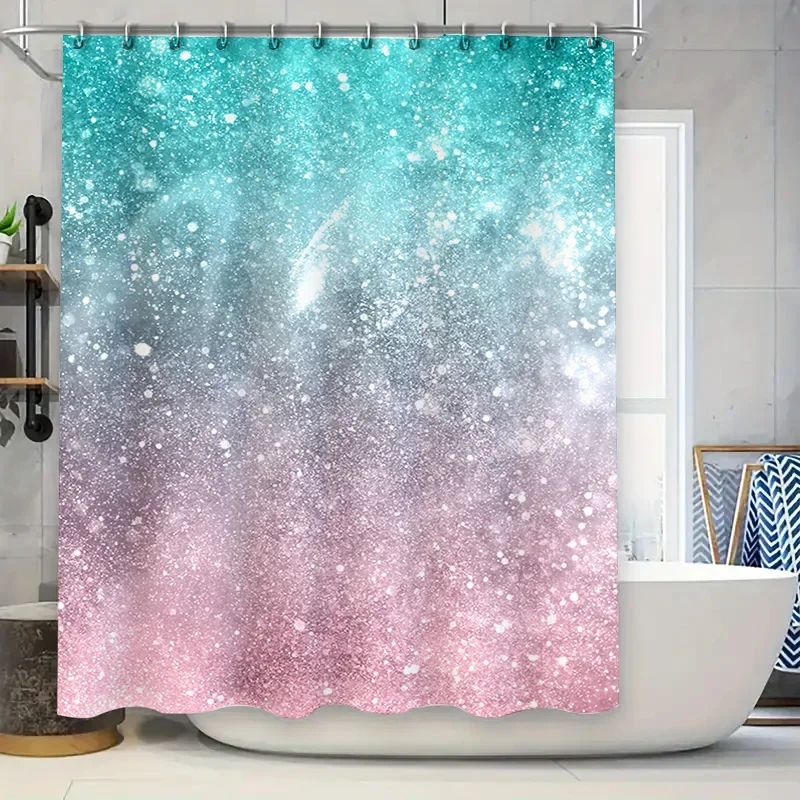 

Яркая занавеска для душа с цветочным принтом, водонепроницаемая домашняя подкладка для ванны, современное украшение, серый, красный, смешанный цвет, мягкий узор