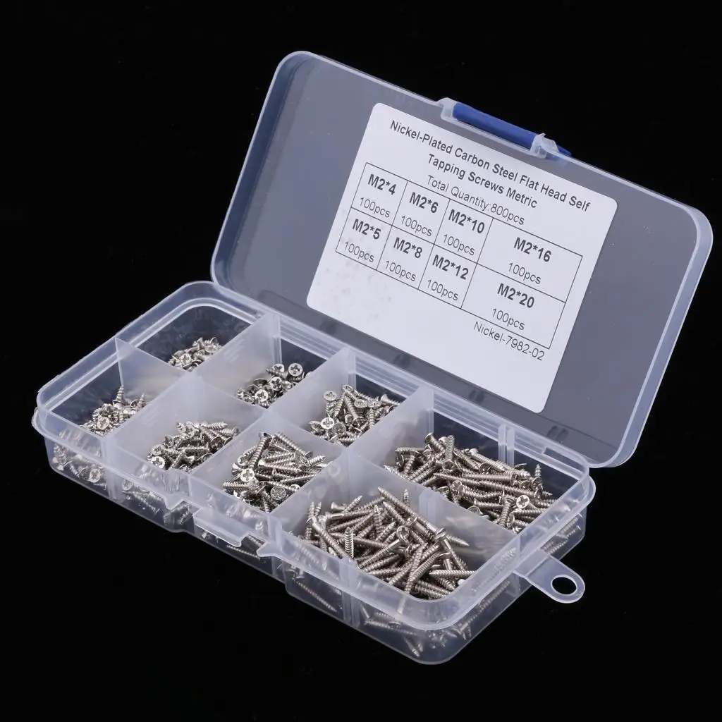 M2 Screws Nickel-plated Stainless Steel Assorted Set for Repair Furniture and Working Equipment Screws view 5