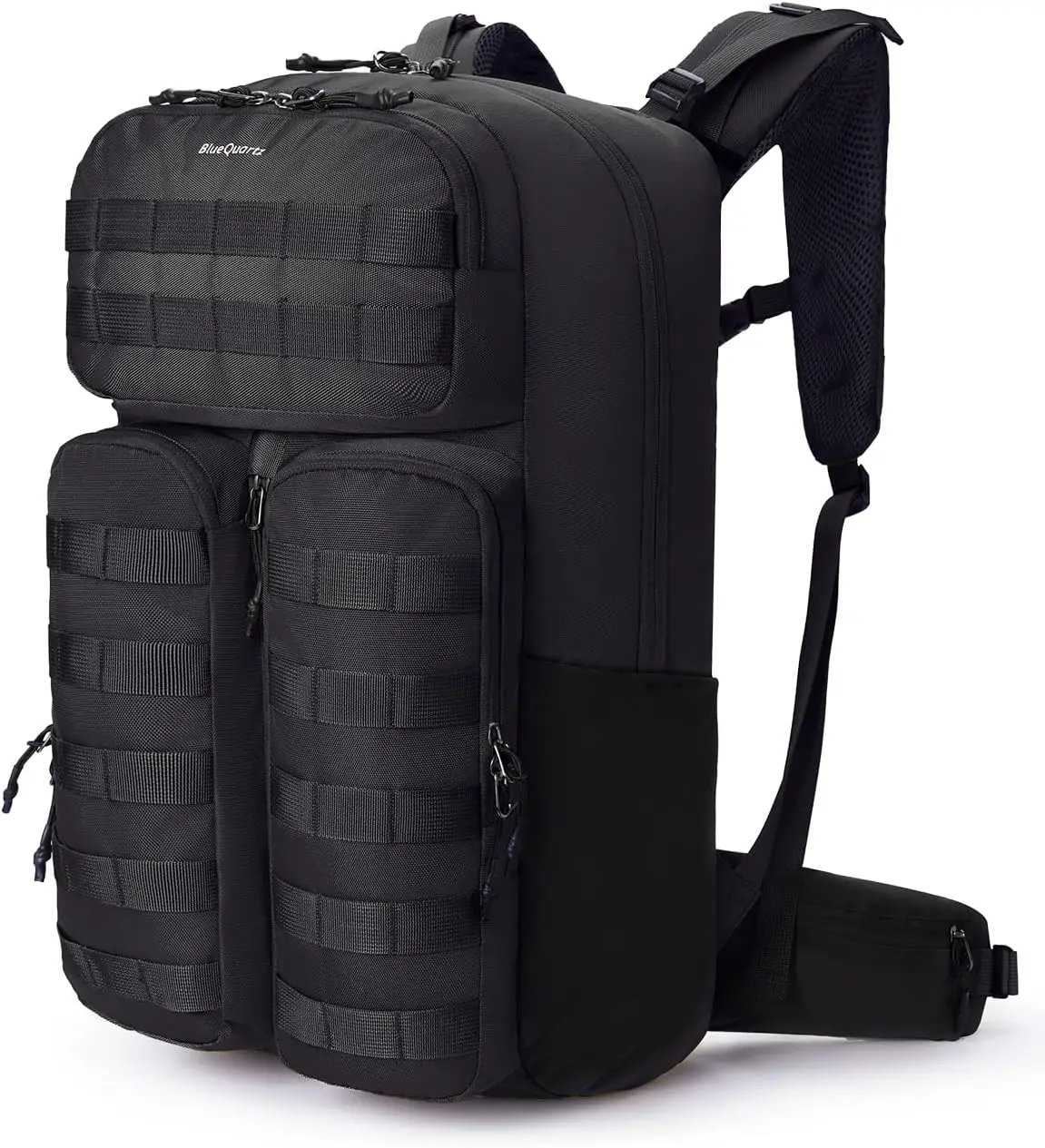 Blue Quartz 40L Military Tactical Backpack, Internal Frame Hiking Backpack with Molle System for Hiking Camping Backpacking Trav