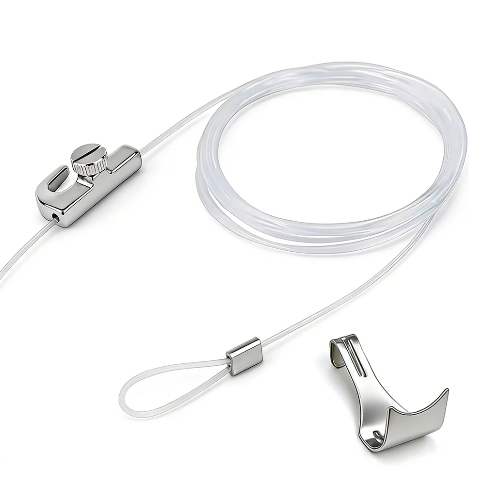 Nylon Rope Steel Rope Kit With Adjustable Screws Hook Buckle Invisible Transparent Line Clamp Picture Frame Suspension System