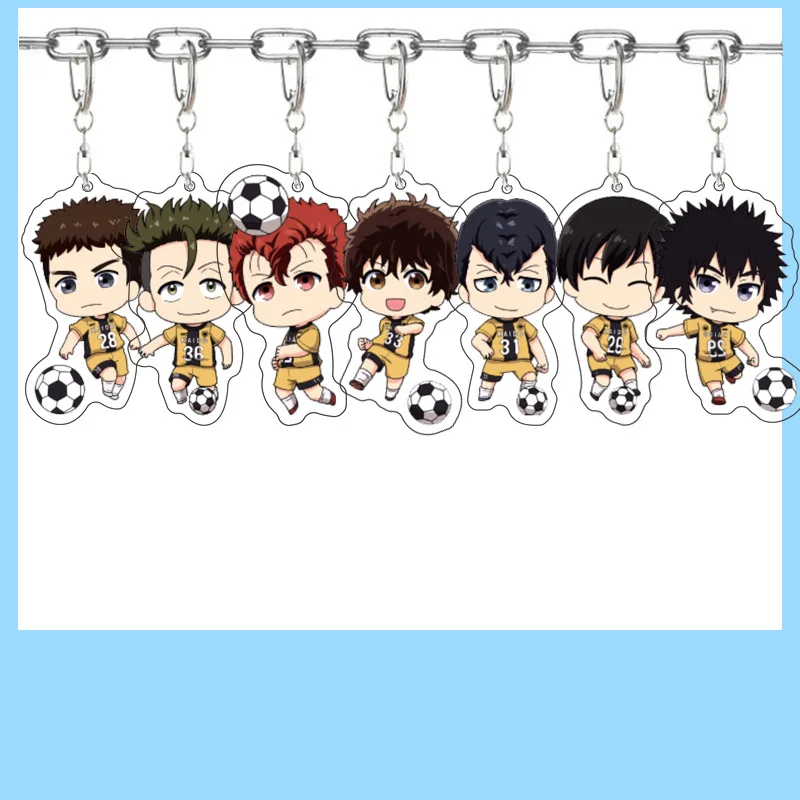 Aoashi Season2 Aoi Ashito Acrylic Keychain Cartoon Anime Related Products Fun Keychain Bag Charms Pendant Q Version Creative