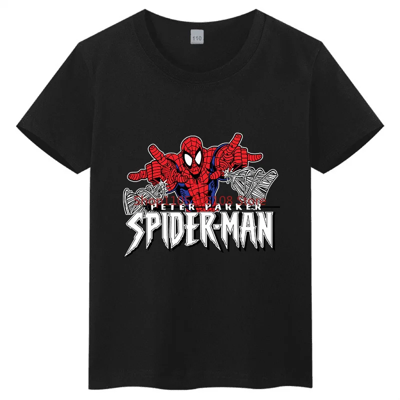 

Новая летняя детская футболка с принтом Marvel Spider Man City Guardian, повседневная футболка с круглым вырезом и короткими рукавами для родителей и детей