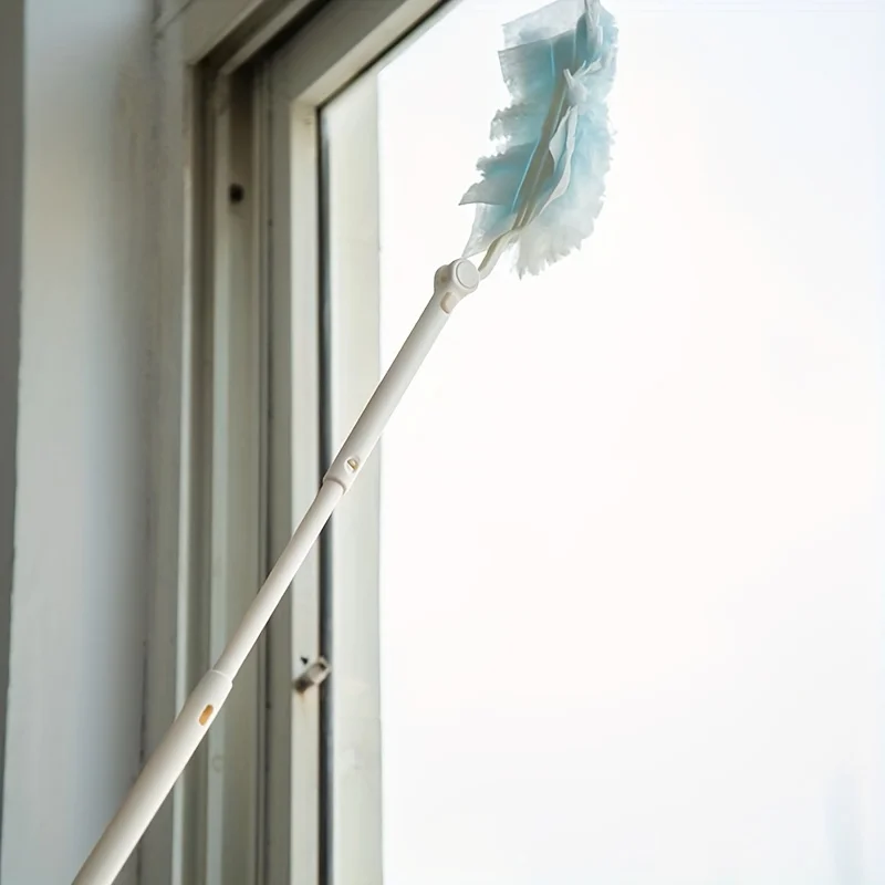 Scalable Ceiling Fan Duster Long Handle Dust Removal Brush For Ceiling Walls Top Cleaning Washable Household Clean Tools