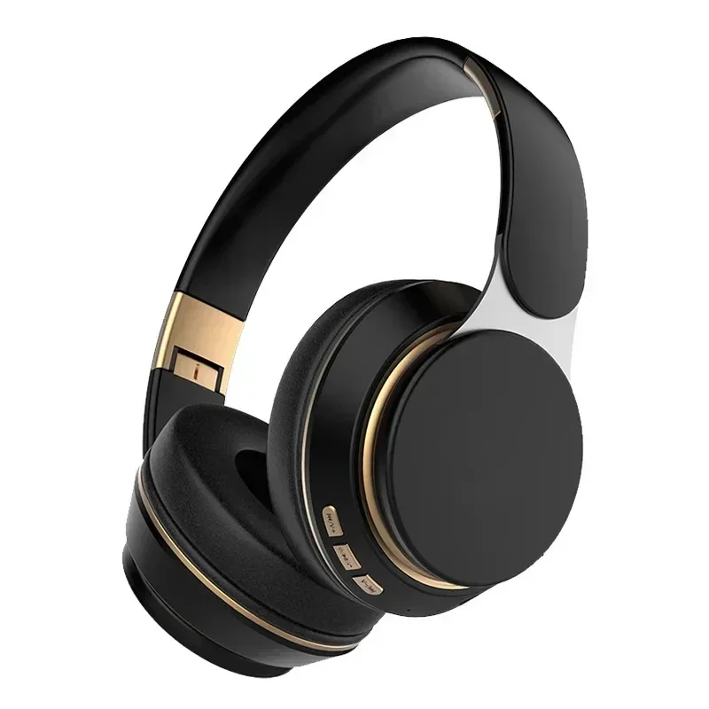 Headphone nirkabel 07S, Earphone Bluetooth + TF Play + 3.5mm AUX 3 mode HIFI Bass berat dapat dilipat dapat disesuaikan