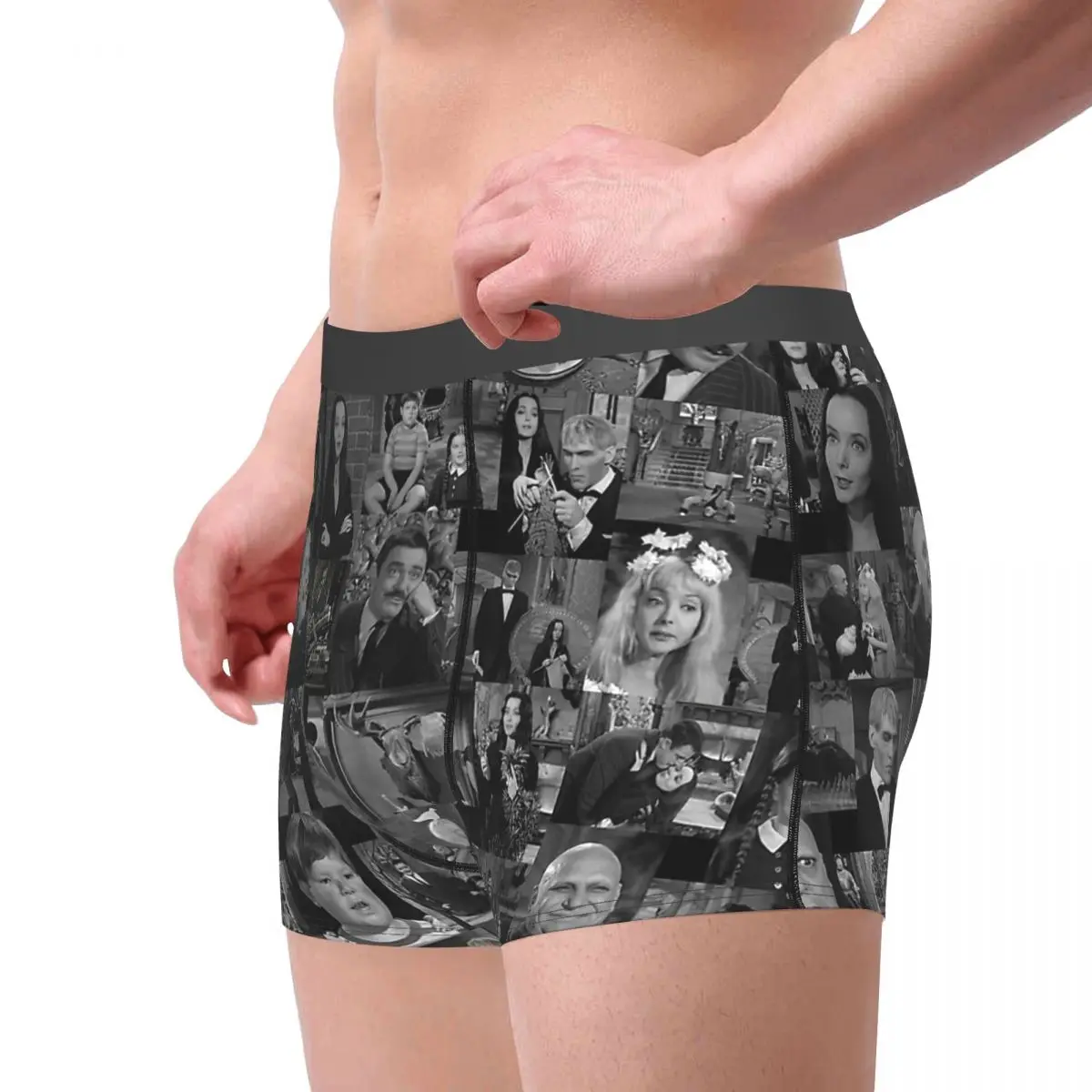 Addams Family Underpants Breathbale Panties Male Underwear Print Shorts Boxer Briefs