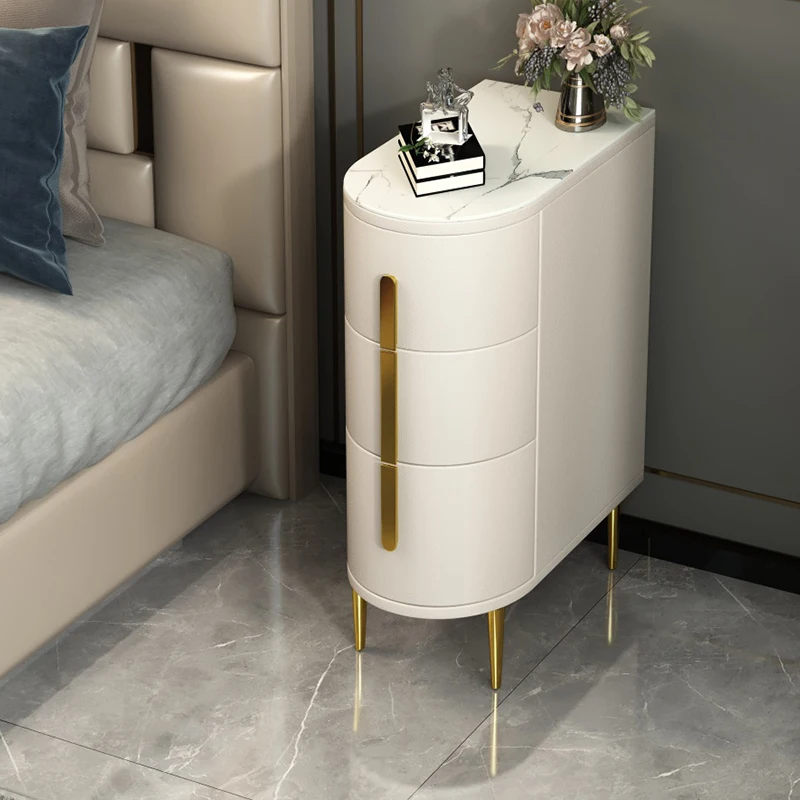 

Bedroom Mesa De Noche Bedroom Furniture Nordic Solid Nightstands Wood Drawer Storage Unique Laden Tabletop Trendy Bedside Table