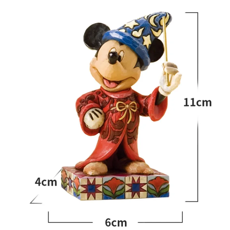 Disney Original Garage Kit Mickey Mouse Mickey The Magician Ornament 110MM Anime Figures Toys for Boys Gift Model Ornaments