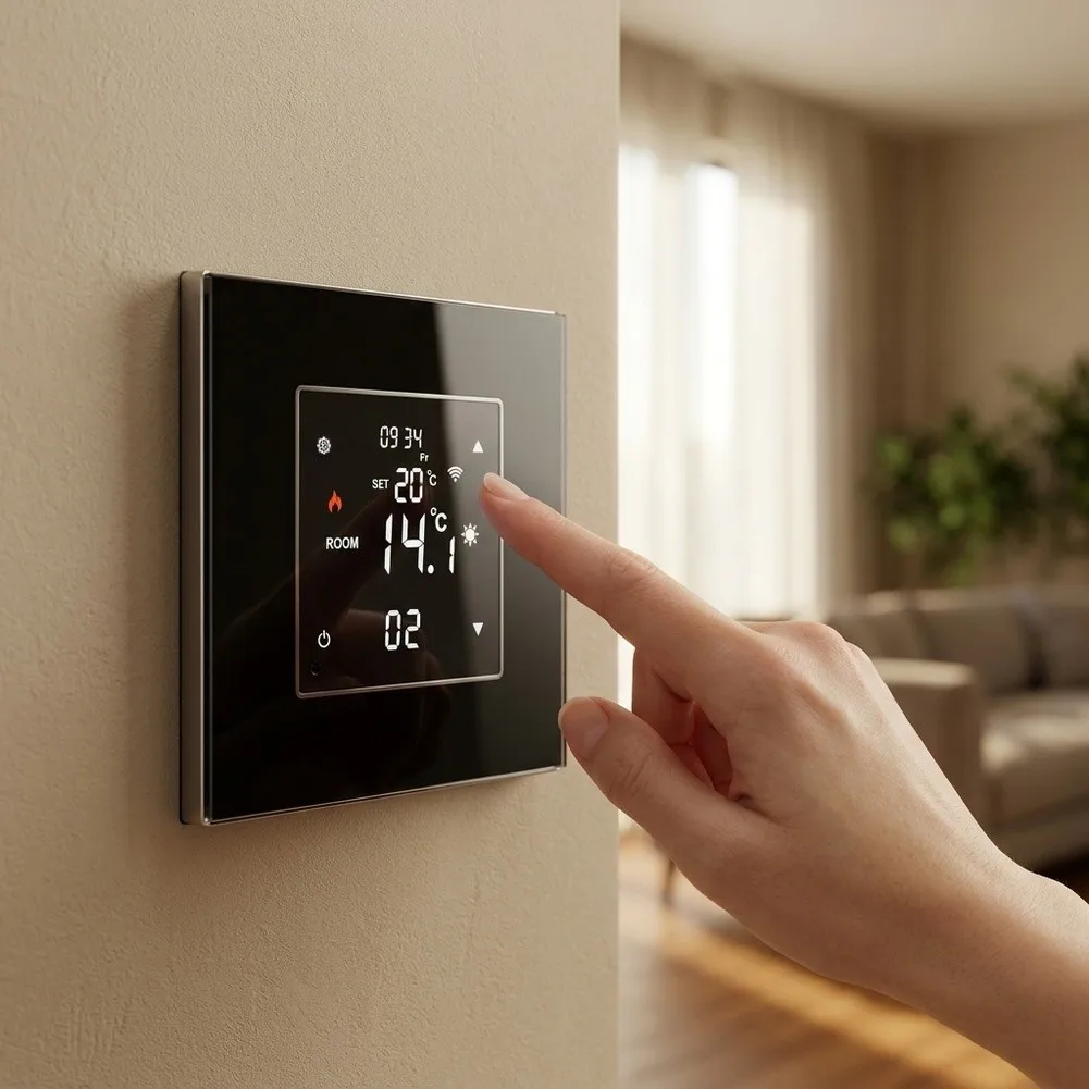 For Minco Heat M3H System for Smart WiFi Thermostat For Optimal Comfort Living Black Heating Energy Efficient Operation