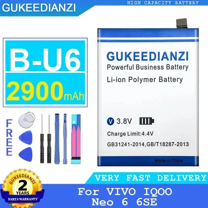 

Mobile Phone Battery 2900Mah For Vivo Iqoo Neo 6 6SE High Capacity B-U6