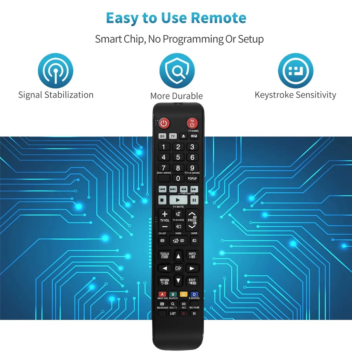 Replace AK59-00176A Remote Control for SAMSUNG BLU-RAY Player BD-H8500 BDH8900A/XY BD-H8500A/XY BD-H8900A/XY