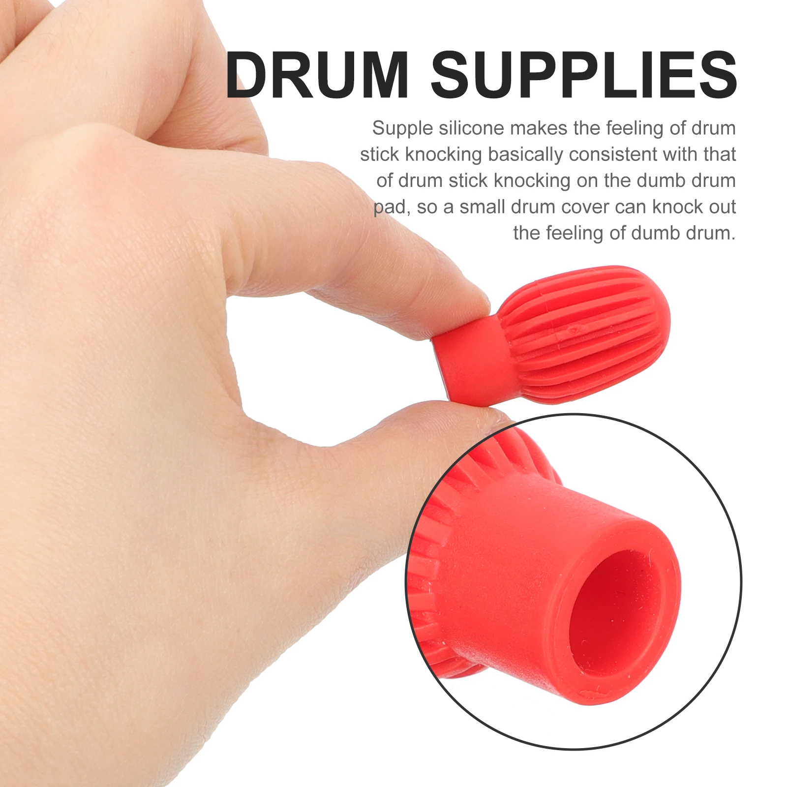 

2 Pcs Drum Stick Silicone Case Drumstick Protectors Covers For Mute Practice Silent Tips Silica Gel Caps Noise Cancelling Tools