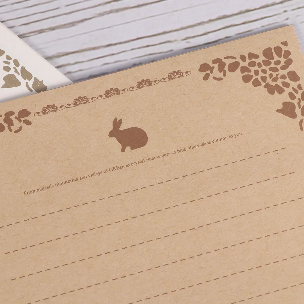 10Set Vintage Writing Paper Creative Note Letter Stationery Beautiful Patterns Smooth Kraft Paper for Home Office School