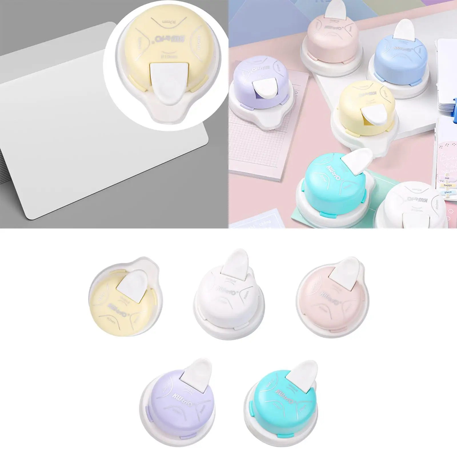 Paper Corner Cutter Multifunctional Embossing Paper Cutter Portable Mini Rounder Punch for Card Pictures Envelope Cardstock Home