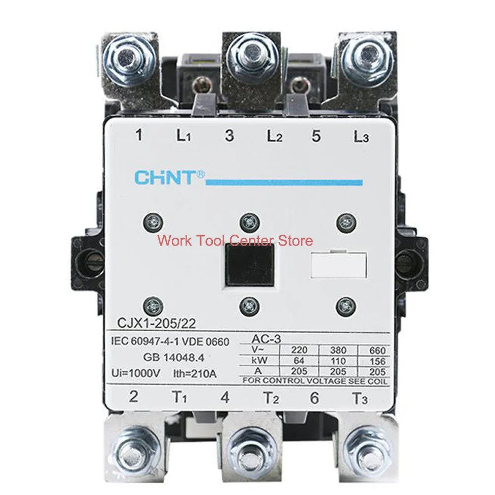 Original Contact Electric AC Protection CJX1-170/205/250/300/400/475/22 Three-phase Contactors Chint Coil 24V 220V High Current